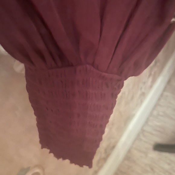 FREE PEOPLE DAY DREAMING LONG SLEEVE CABERNET RED POETS TOP SMALL TO MEDIUM - Picture 4 of 6